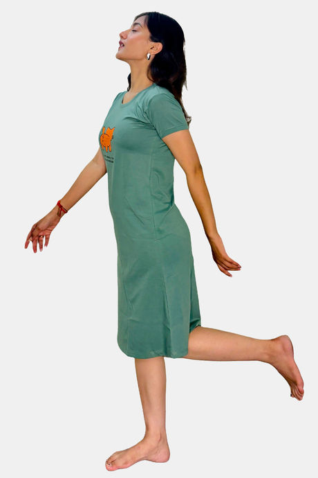 Sweetmoon Long T Shirt Nightdress - Green — image 4